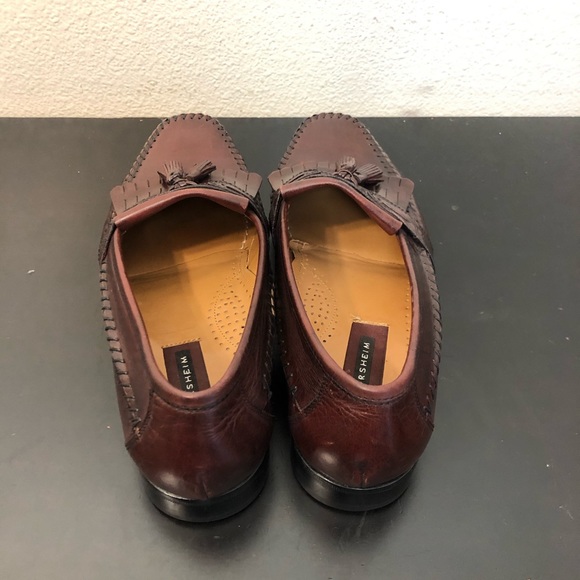 Florsheim Mens Burgundy Brown Leather Loafers main image 4
